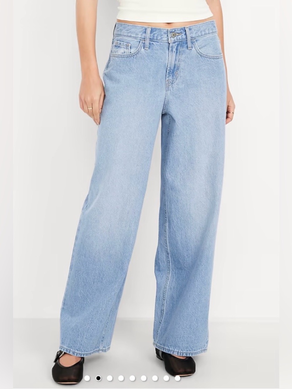Old Navy Mid Rise Wide Leg Jeans Size 8P